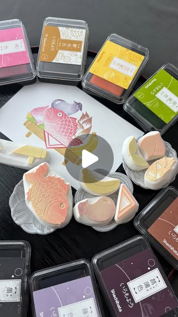 金華糖モチーフの見開き御朱印作品